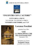 Città della Pieve: Lorenza Foschini in Umbria per raccontare il suo ultimo libro