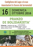 Pranzo di solidarietà in favore dei territori colpiti dal sisma del centro Italia